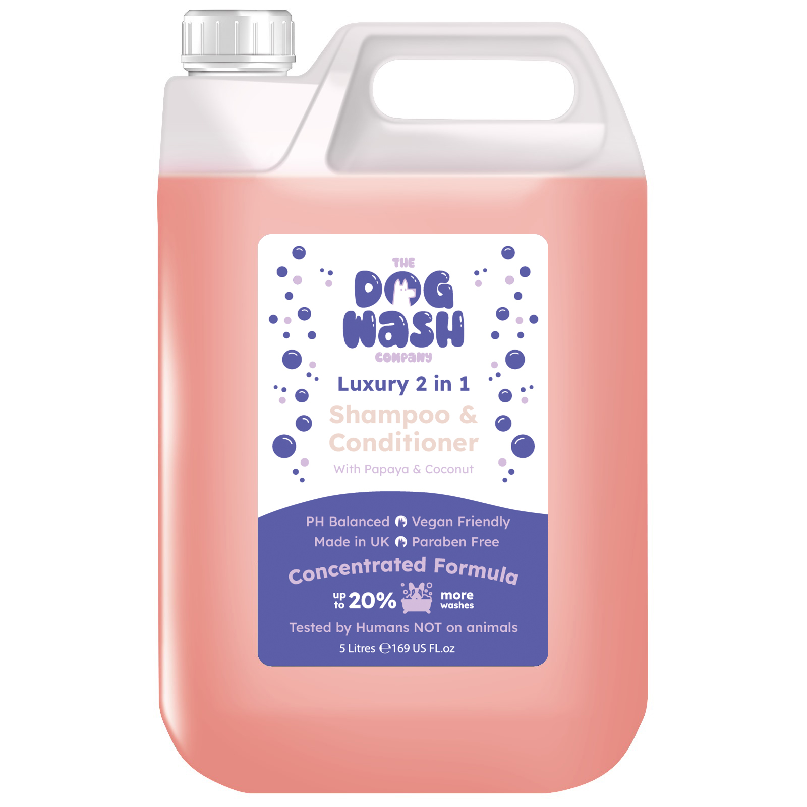 the dog wash company papaya and coconut shampoo